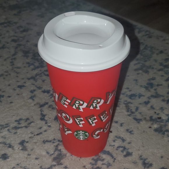Limited Plastic Christmas Starbucks Cup 16oz - Picture 2 of 4